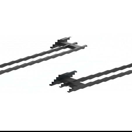 Mexen Arno dupla törölközőtartó, fekete - 7020725-70