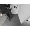 Mexen Kioto+ zuhanyfal polccal Walk-in 105 x 200 cm, átlátszó, gun metal - 800-105-121-95-00