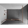 Mexen Kioto+ perete de duș cu raft Walk-in 90 x 200 cm, transparent, cupru periat - 800-090-121-65-00