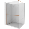 Mexen Kioto+ perete de duș cu suport Walk-in 95 x 200 cm, transparent, bronz periat - 800-095-121-65-00