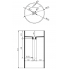Mexen Ajax-02 lavoar freestanding din piatră compozită 45 x 45 cm, alb mat - 26514500