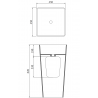 Mexen Adora lavoar independent din conglomerat 45 x 45 cm, alb mat - 26564500