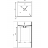 Mexen Belen lavoar independent din conglomerat 45 x 45 cm, alb mat - 26604500