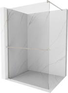 Mexen Kioto+ duș perete cu raft Walk-in 100 x 200 cm, transparent, nichel periat - 800-100-121-97-00