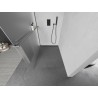 Mexen Kioto+ perete de duș cu raft Walk-in 70 x 200 cm, înghețat, gri armă periat - 800-070-121-66-30