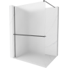 Mexen Kioto+ zuhanyfal polccal Walk-in 70 x 200 cm, derengés, gun gray kefe - 800-070-121-66-30