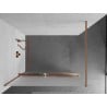 Mexen Kioto+ Walk-in zuhanyfal polccal 110 x 200 cm, matt üveg, brushed réz - 800-110-121-65-30