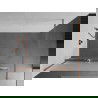 Mexen Kioto+ perete duș cu suport Walk-in 140 x 200 cm, sticlă mată, cupru periat - 800-140-121-65-30
