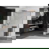Mexen Kioto+ perete duș cu suport Walk-in 140 x 200 cm, model negru, cupru periat - 800-140-121-65-70