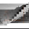 Mexen Kioto+ perete duș cu suport Walk-in 140 x 200 cm, model negru, cupru periat - 800-140-121-65-70