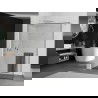 Mexen Kioto+ perete de duș cu raft Walk-in 70 x 200 cm, model negru, nichel periat - 800-070-121-97-70