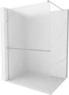 Mexen Kioto+ zuhanyfal polccal Walk-in 110 x 200 cm, deres, szálcsiszolt nikkel - 800-110-121-97-30