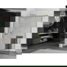 Mexen Kioto+ perete duș cu raft Walk-in 70 x 200 cm, model negru, finisaj auriu periat - 800-070-121-55-70
