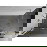 Mexen Kioto+ perete de duș cu raft Walk-in 130 x 200 cm, ramă neagră, aurie periată - 800-130-121-55-70
