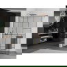 Mexen Kioto+ paravan de duș cu suport Walk-in 80 x 200 cm, model negru, bronz periat - 800-080-121-65-78