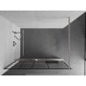 Mexen Kioto+ panou de duș cu raft Walk-in 70 x 200 cm, model negru, nichel periat - 800-070-121-97-78