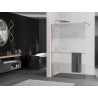 Mexen Kioto+ perete de duș cu raft Walk-in 130 x 200 cm, transparent/frost, cupru periat - 800-130-121-65-35