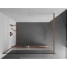 Mexen Kioto+ perete de duș cu raft Walk-in 130 x 200 cm, transparent/frost, cupru periat - 800-130-121-65-35