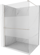 Mexen Kioto+ perete de duș cu suport Walk-in 80 x 200 cm, transparent/mat, nichel periat - 800-080-121-97-35