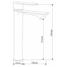Mexen Royo baterie înaltă de chiuvetă, Neagră - 72210-70