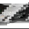 Mexen Kioto+ perete de duș cu raft Walk-in 80 x 200 cm, model alb, gun metal - 800-080-121-95-85