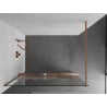Mexen Kioto+ perete de duș cu raft Walk-in 90 x 200 cm, model alb, cupru periat - 800-090-121-65-85