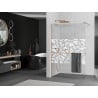 Mexen Kioto+ perete de duș cu raft Walk-in 100 x 200 cm, model alb, cupru periat - 800-100-121-65-85