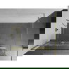 Mexen Kioto+ perete de duș cu raft Walk-in 120 x 200 cm, model alb, finisaj auriu periat - 800-120-121-55-85