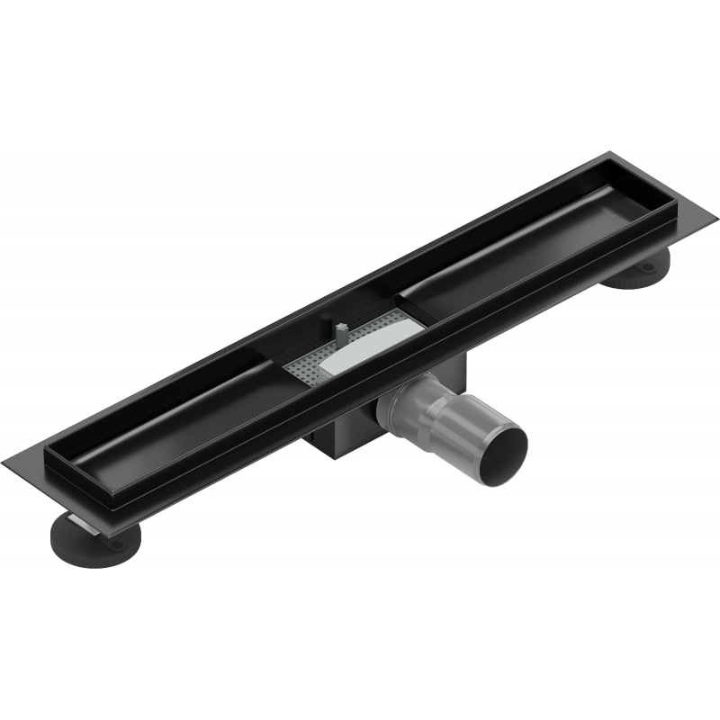 Mexen Flat 60 cm-es padlóösszefolyó ház, fekete - 1715060