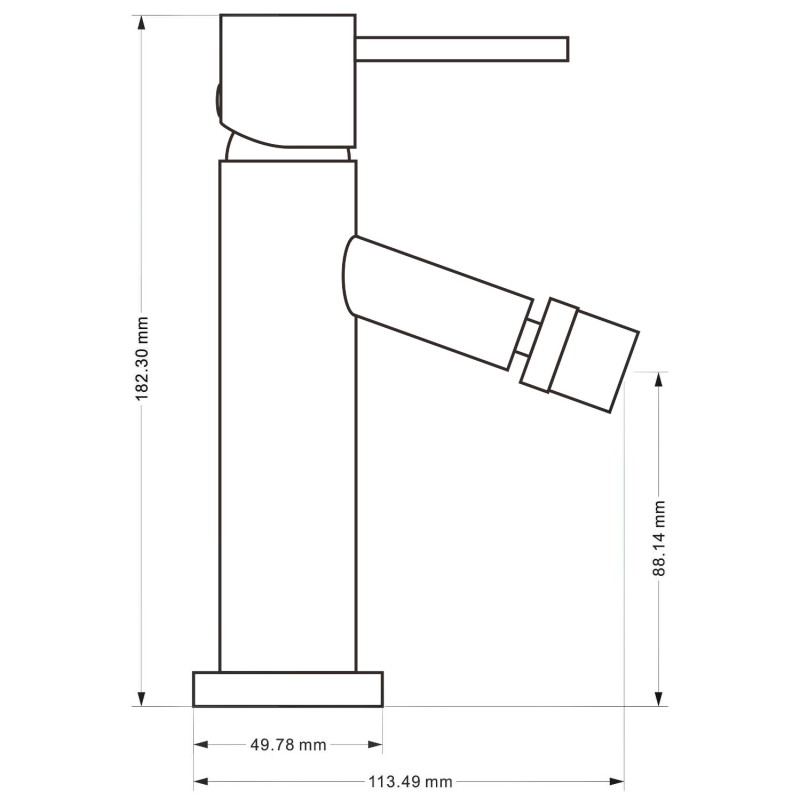 Mexen Rumba bidé csaptelep, fekete - 73520-70