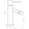 Mexen Rumba baterie bideu, Neagră - 73520-70