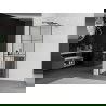 Mexen Kioto+ perete pentru duș cu suport Walk-in 70 x 200 cm, model negru, gun gray periat - 800-070-121-66-77