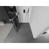 Mexen Kioto+ Walk-in zuhanyfal polc 110 x 200 cm, fekete minta, gun gray kefélt - 800-110-121-66-77