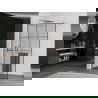 Mexen Kioto+ perete de duș cu suport Walk-in 100 x 200 cm, model negru, cupru periat - 800-100-121-65-77