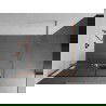 Mexen Kioto+ perete de duș cu suport Walk-in 100 x 200 cm, model negru, cupru periat - 800-100-121-65-77