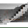Mexen Kioto+ Walk-in zuhanyfal polccal 140 x 200 cm, fekete minta, kefélt réz - 800-140-121-65-77