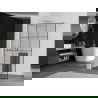 Mexen Kioto+ perete de duș cu suport Walk-in 110 x 200 cm, model negru, nichel periat - 800-110-121-97-77