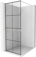 Mexen Kioto+ panou de duș cu suport Walk-in 70 x 200 cm, model negru, nichel periat - 800-070-121-97-77