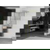 Mexen Kioto+ perete de duș cu raft Walk-in 70 x 200 cm, model negru, finisaj aurit - 800-070-121-55-77