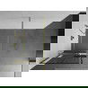 Mexen Kioto+ zuhanyfal polccal Walk-in 80 x 200 cm, fekete rácsos, arany kefélt - 800-080-121-55-77