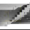 Mexen Kioto+ zuhanyfal polccal Walk-in 100 x 200 cm, fekete rács, arany kefe - 800-100-121-55-77