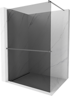 Mexen Kioto+ zuhanyfal polccal Walk-in 80 x 200 cm, grafit, gun metal - 800-080-121-95-40