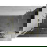 Mexen Kioto+ Walk-in zuhanyfal polccal 140 x 200 cm, fekete mintázat, aranycsiszolt - 800-140-121-55-77