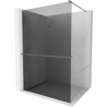 Mexen Kioto+ zuhanyfal polccal, Walk-in 120 x 200 cm, grafit, gun metal - 800-120-121-95-40