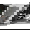 Mexen Kioto+ zuhanyfal polccal Walk-in 80 x 200 cm, grafit, kefélt nikkel - 800-080-121-97-40