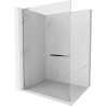 Mexen Kioto+ L zuhanyfal polccal Walk-in 95 x 200 cm, transzparens, króm - 800-095-123-01-00