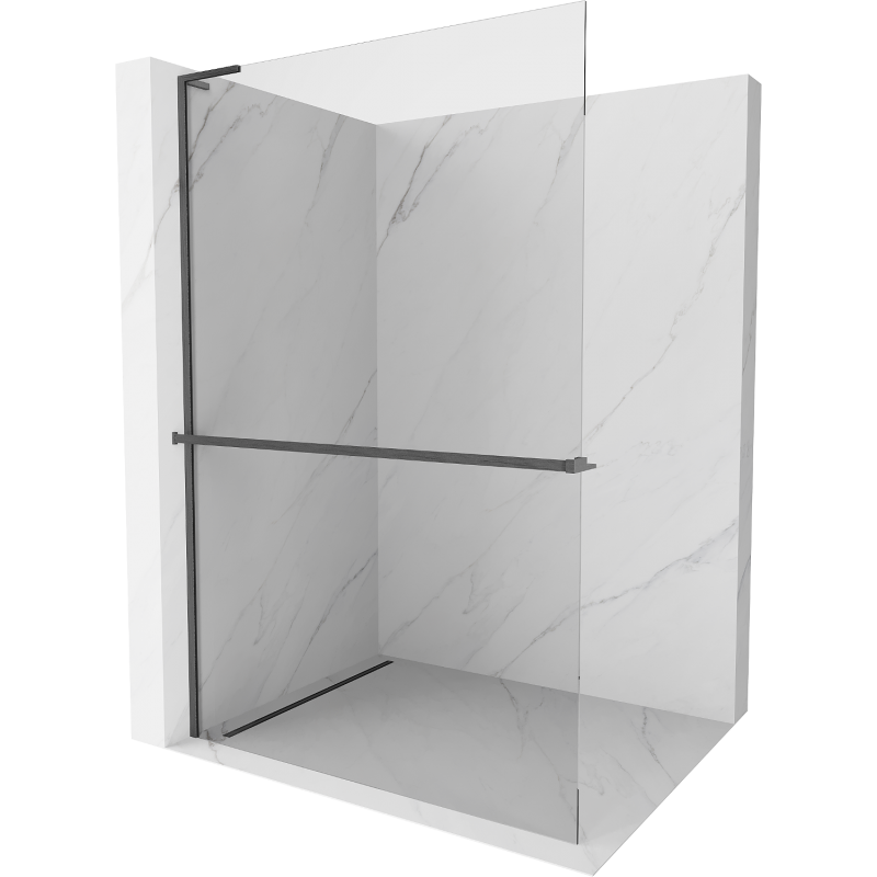Mexen Kioto+ L perete de duș cu suport Walk-in 60 x 200 cm, transparent, gri armat - 800-060-123-66-00