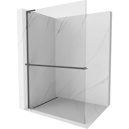 Mexen Kioto+ L panou de duș cu suport Walk-in 85 x 200 cm, transparent, gri armat - 800-085-123-66-00