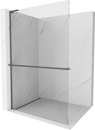 Mexen Kioto+ L perete de duș cu raft Walk-in 50 x 200 cm, transparent, gun metal - 800-050-123-95-00