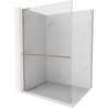 Mexen Kioto+ L panou de duș cu suport Walk-in 100 x 200 cm, transparent, cupru periat - 800-100-123-65-00